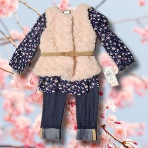 Little Lass Faux Fur 3 pc Set 2T (990006)